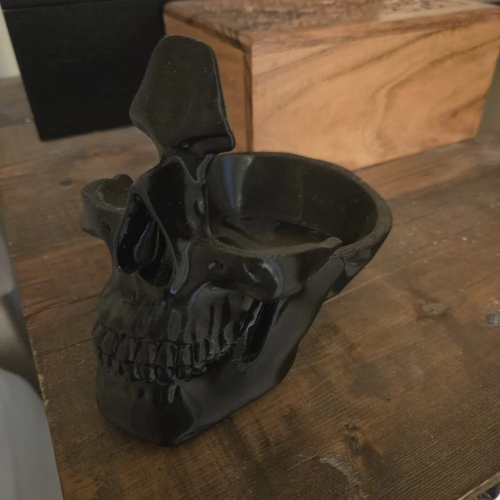 Black Skull Glasses Holder, Jewelry Organizer - Decorative Ring & Earring Holder